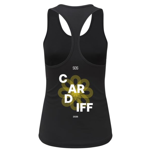 Women’s Recycled Performance Slim Racerback Vest - Hyrox Cardiff 2026 Thumbnail