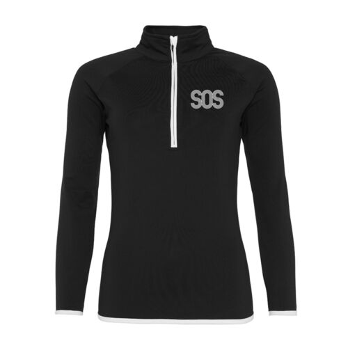 SOS  - Girlie Half Zip Sweat Top Thumbnail